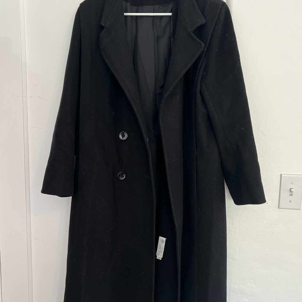 Vintage black wool coat